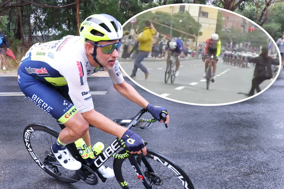 Demonstranten rennen auf die Straße! Gefährlicher Zwischenfall beim Giro d'Italia