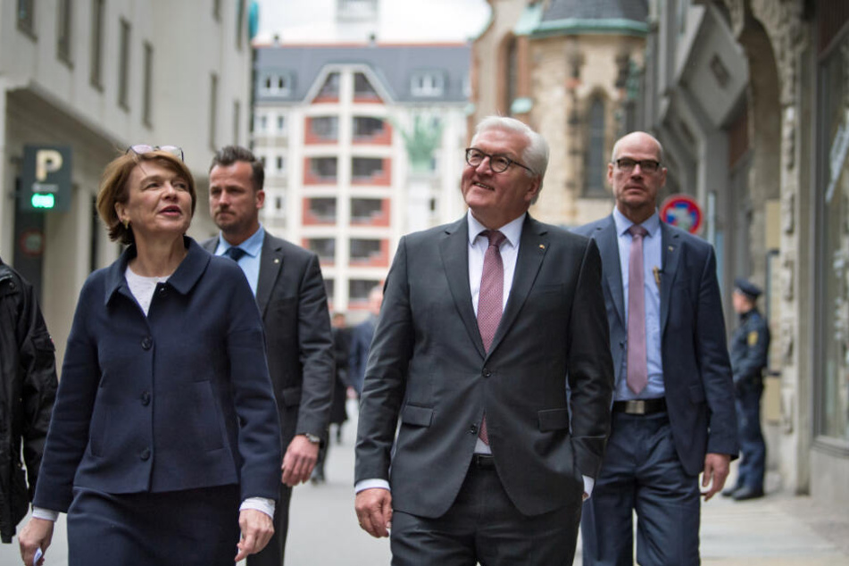 Frank-Walter Steinmeier und seine Frau Elke statteten Leipzig einen Besuch ab.