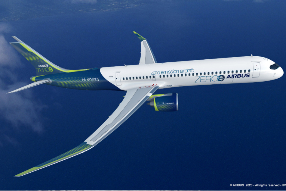 Dieser Flieger (Turbofan-Design) sieht aus wie bekannte Maschinen, soll aber in seinen Gasturbinentriebwerken Wasserstoff verbrennen. Er hat Platz für 120 bis 200 Passagiere und ist für die Langstrecke geeignet.
