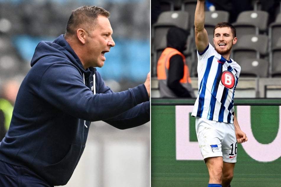 Pal Dardai (47, l.) will gegen Mainz nicht groß rotieren. Jonjoe Kenny dürfte rechts hinten erneut verteidigen.