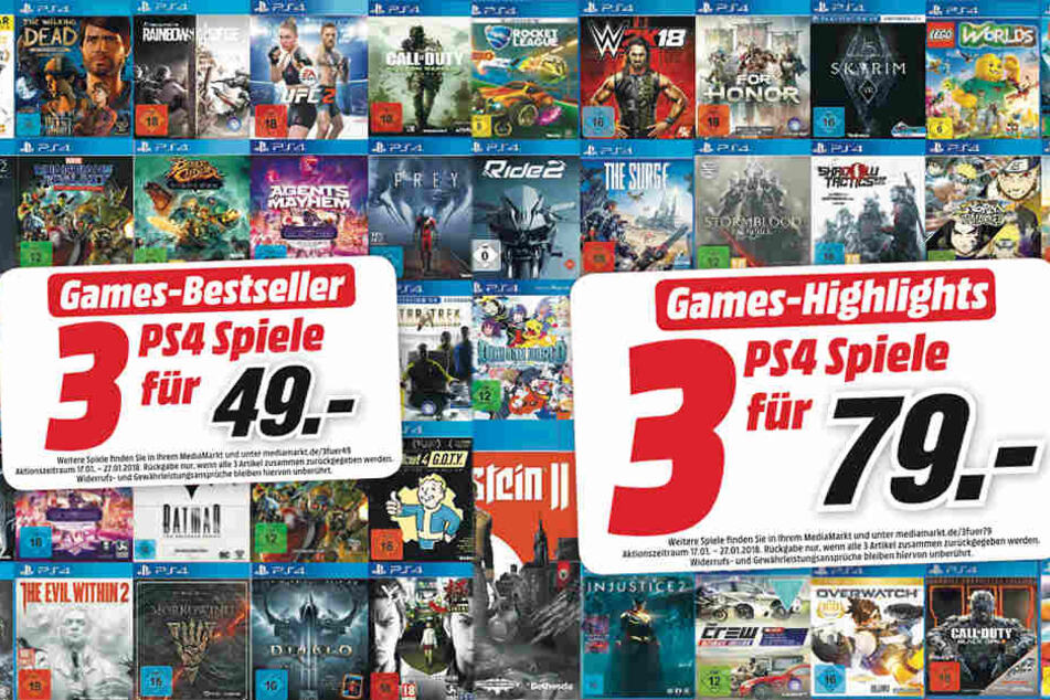 Drei PS4-Spiele bekommt Ihr insgesamt für nur 79 Euro. Bestseller sogar für nur 49 Euro!