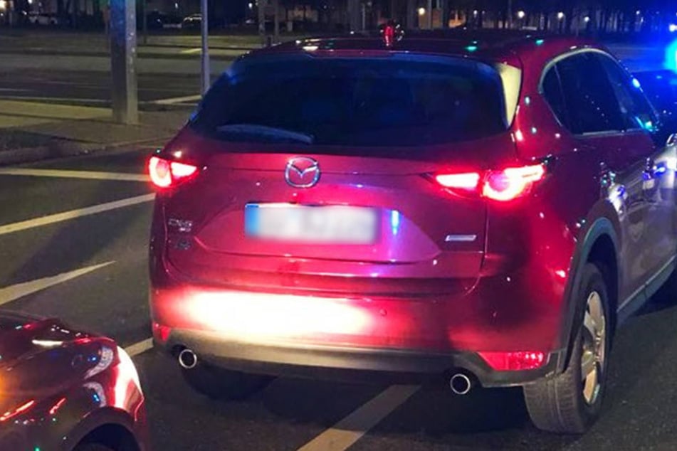 Der gestohlene Mazda wurde von der Polizei sichergestellt.
