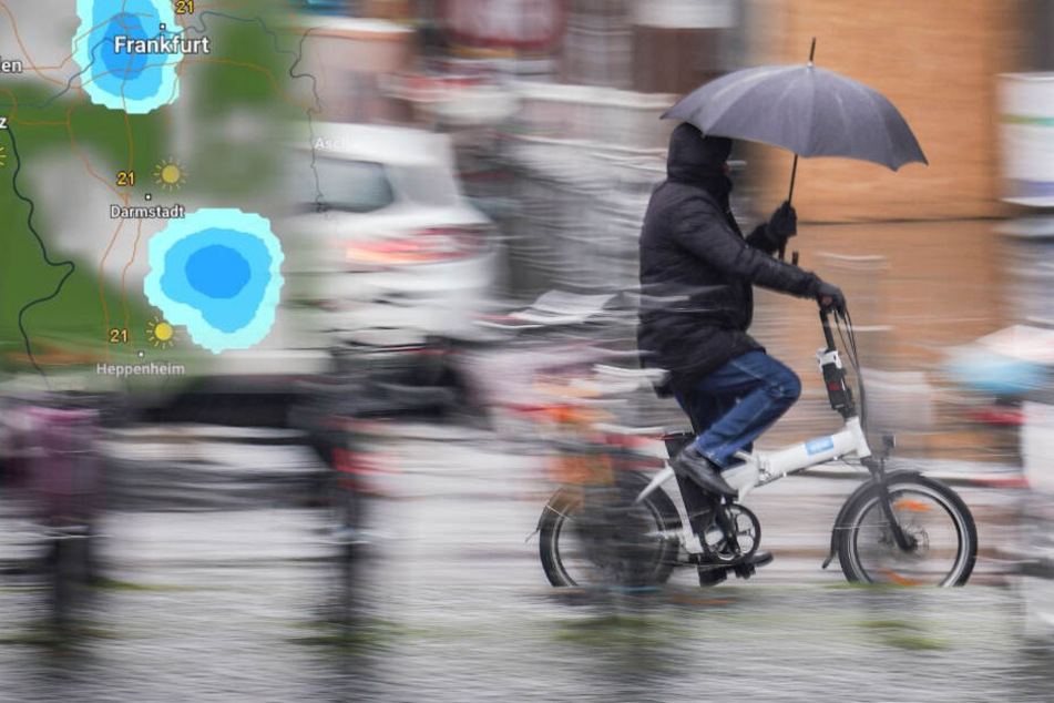 Die nächsten Tage sollte man Hessen nicht den Regenschirm vergessen.