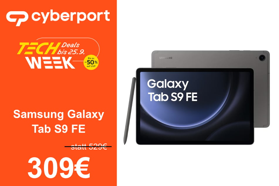 Samsung Galaxy Tab S9 FE für 309 Euro.