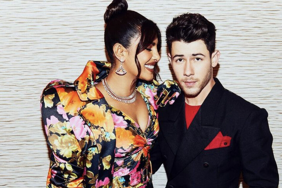 Nick (r.) also revealed what he gave his wife, Priyanka Chopra (l). for her first Mother's Day.