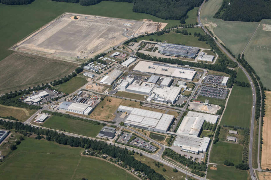 Blick auf das Gewerbegebiet Kamenz. Die Daimler-Batteriefabrik soll eine der größten weltweit werden.