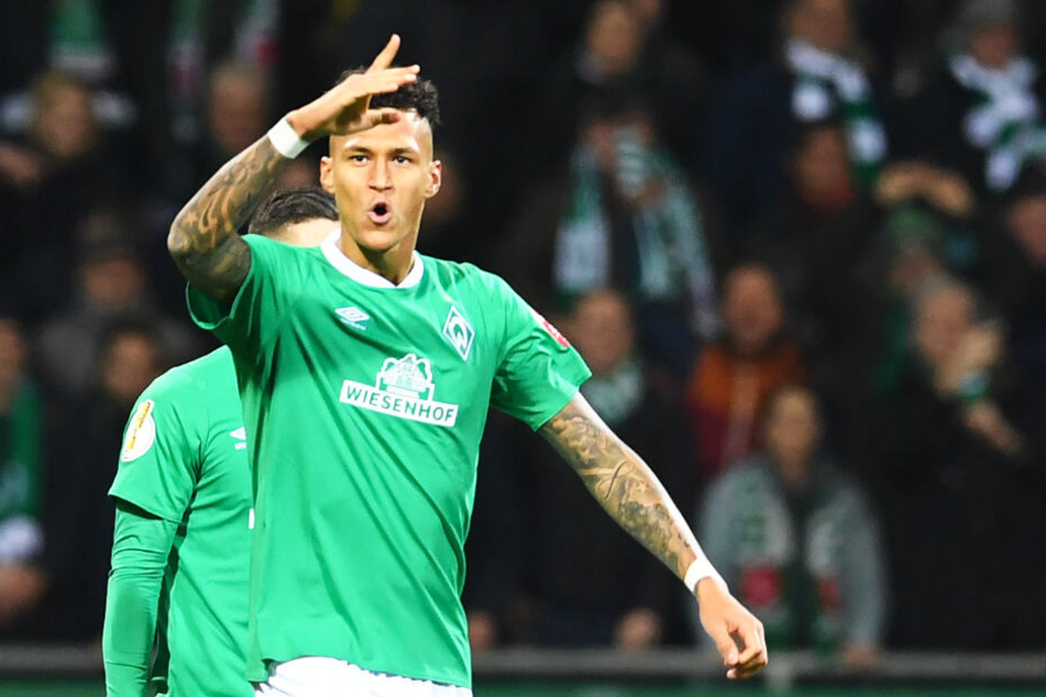 SVW-Stürmer Davie Selke erzielte das wichtige 1:0 für Werder. Später musste er angeschlagen ausgewechselt werden.