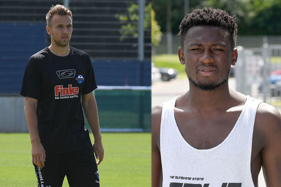 Leon Fesser (l.) und Jamilu Collins konnten beim Test der U-21 überzeugen.