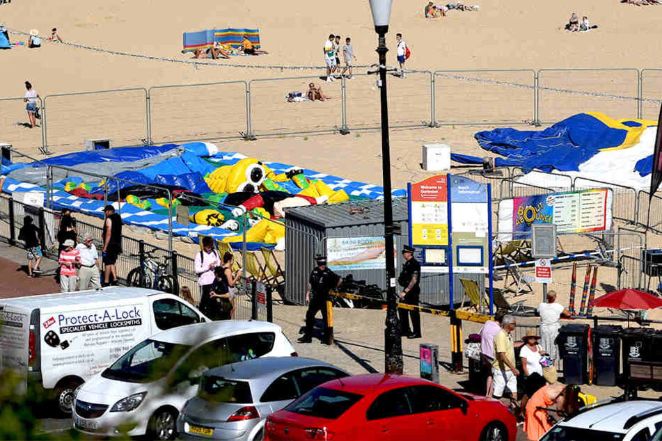 Der Strand musste nach dem Unglück teilweise abgesperrt werden.