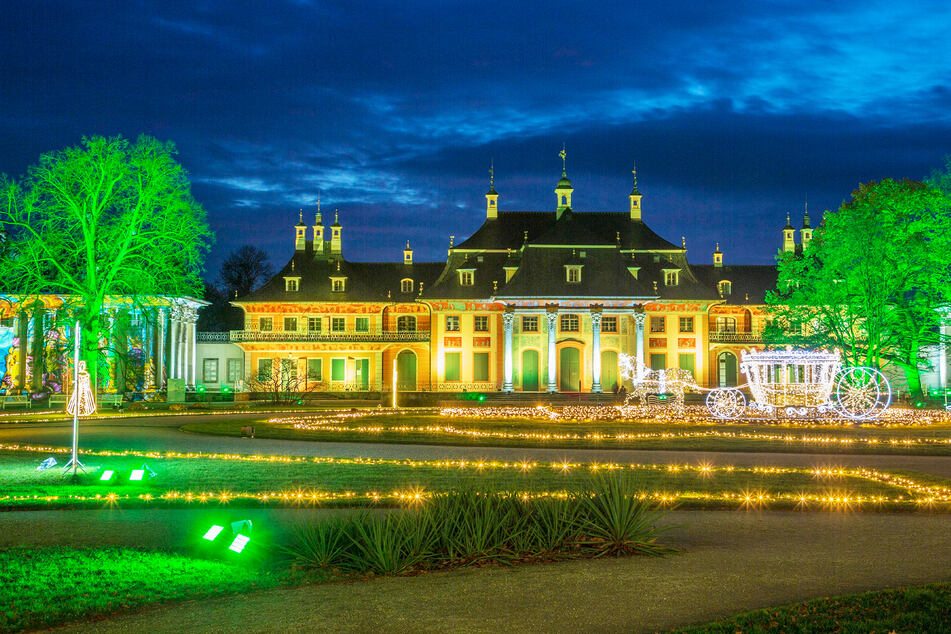 Der Christmas Garden findet acht Wochen lang in Pillnitz statt.