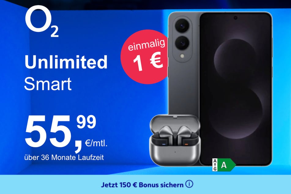 Das Samsung Galaxy S25 Edge + Buds 3 Pro im o2 Mobile Unlimited Smart für einmalig 1 Euro.