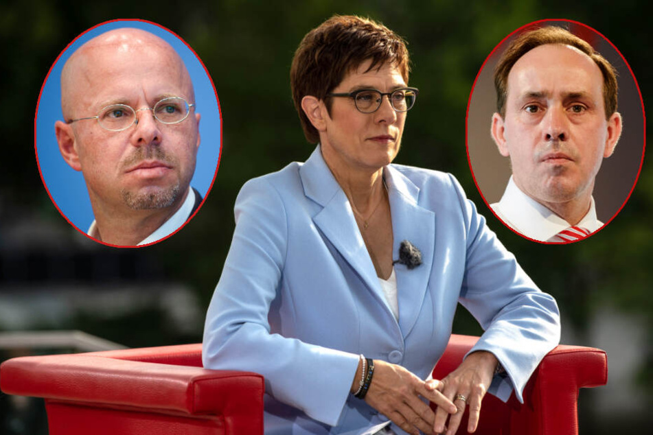 Annegret Kramp-Karrenbauer hat "höchste Achtung" vor dem Rücktritt von Ingo Senftleben (r.). Außerdem schließt AKK eine Kooperation mit der AfD aus.