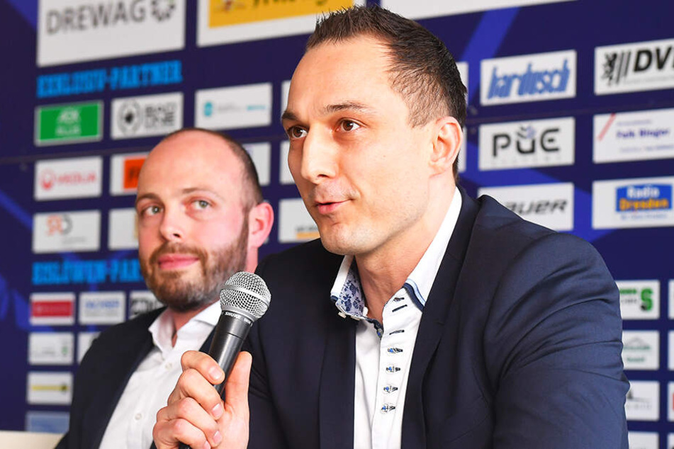 Die Eislöwen-Geschäftsführer: Thomas Barth (r.) ist fürs Sportliche zuständig, Maik Walsdorf der Kaufmann.