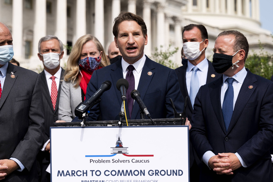 Representative Dean Phillips speaking at a press conference in Washington DC on September 15, 2020.