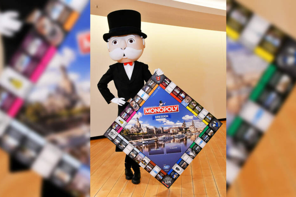 Mr. Monopoly zeigt sein neues Zuhause.