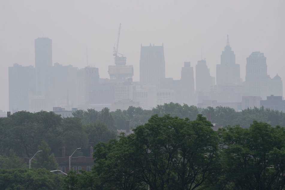 The air quality in Detroit, Michigan is suffering due to the Canada wildfires.