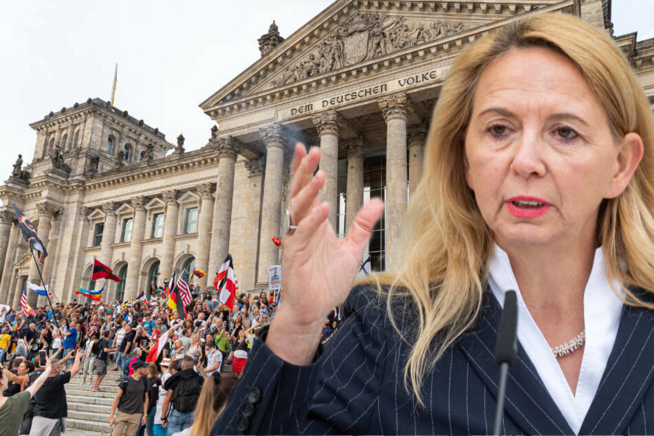Polizeipräsidentin Barbara Slowik (54) kündigte am Montag an, dass die Berliner Polizei die Einhaltung der Corona-Regeln bei der geplanten Demonstration am Mittwoch vor dem Reichstag mit allen zulässigen Mitteln durchsetzen will.