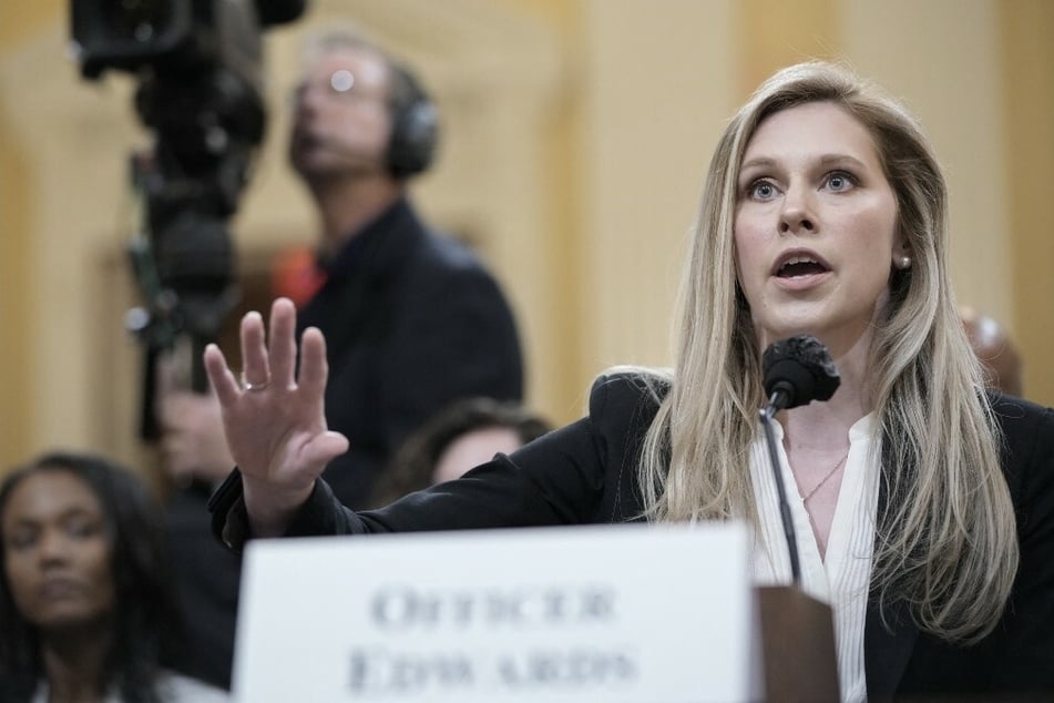 Caroline Edwards, a Capitol Police officer injured during the Capitol riots on January 6, testified at a select committee hearing on Thursday.