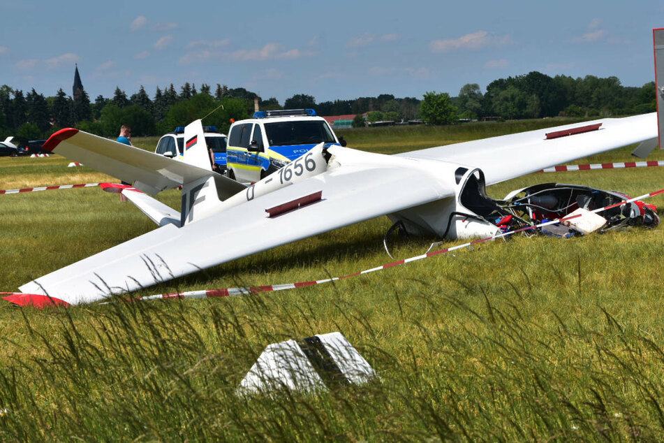 Am Samstagmittag sind zwei Menschen im brandenburgischen Heidesee bei einem Unfall mit einem Segelflugzeug schwer verletzt worden.