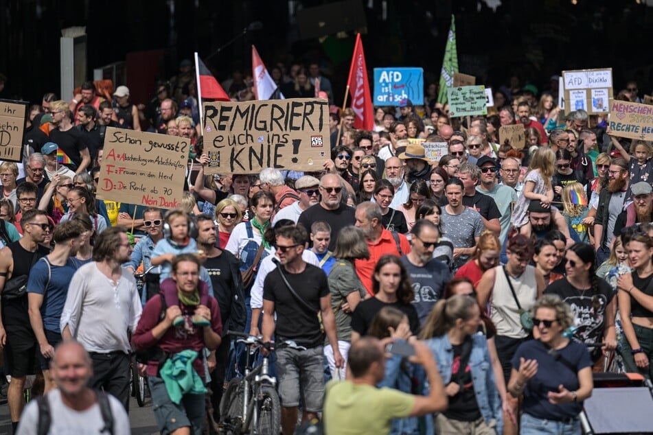 Tausende demonstrieren in Erfurt gegen Rechts, doch Hoffnungen von Veranstalter platzen