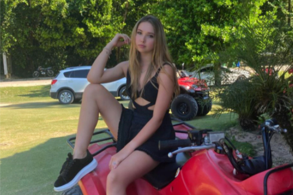 Shania Geiss (16) sitzt auf einem Quad. Für die Fotos gab es auch zweifelhafte Kommentare.