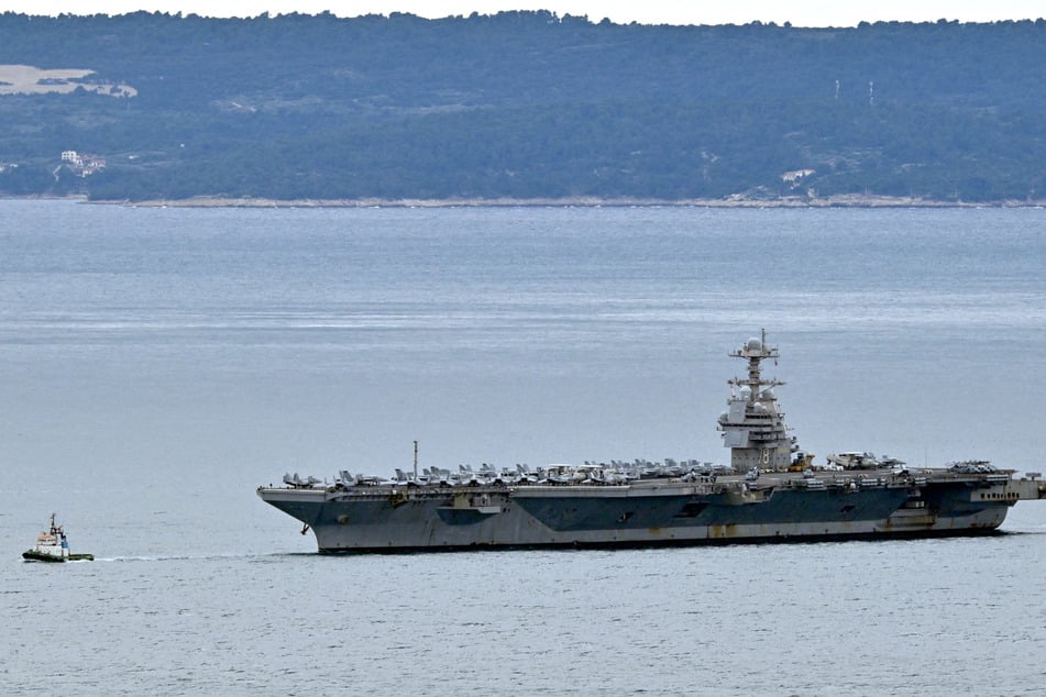 The USS Gerald R. Ford has departed from the Middle East.