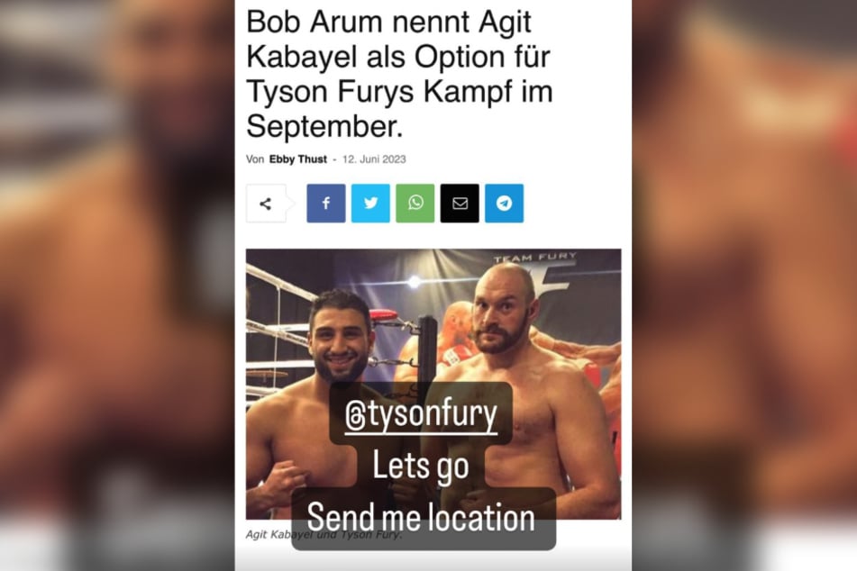 Agit Kabayel (30) hat offenbar Bock auf einen Kampf gegen den "Gypsy King", wie seine Reaktion auf Instagram vermuten lässt.