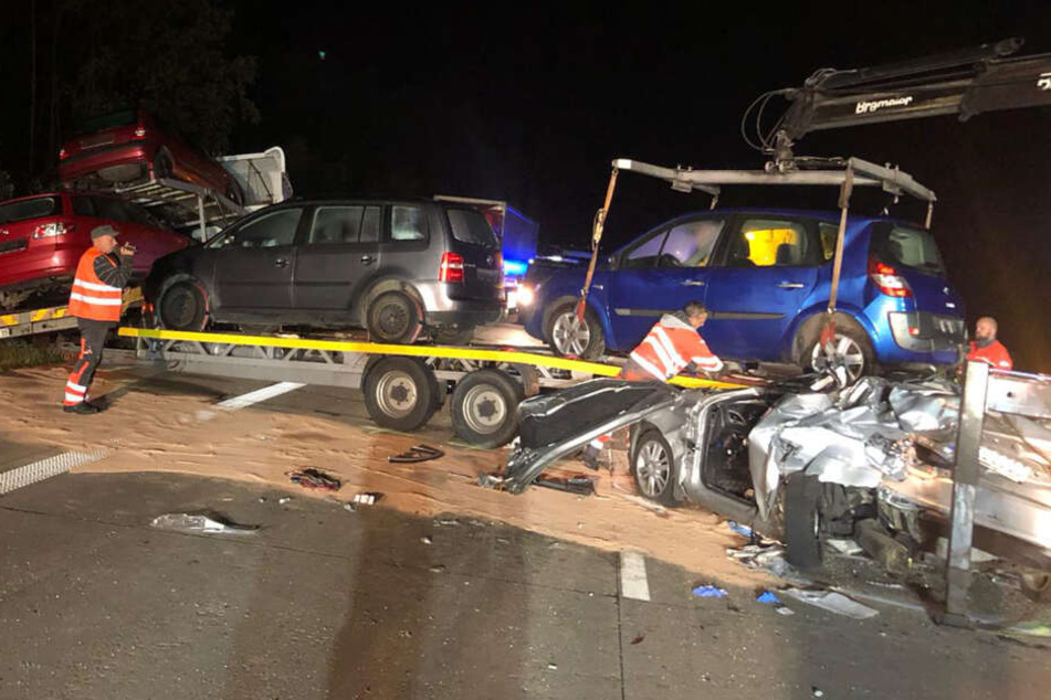 Nach einem Auffahrunfall war die A2 über mehrere Stunden gesperrt.
