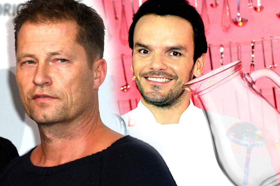 Wer reicht hier wem das Wasser? Links: Til Schweiger (53) - rechts: Steffen Henssler (44).