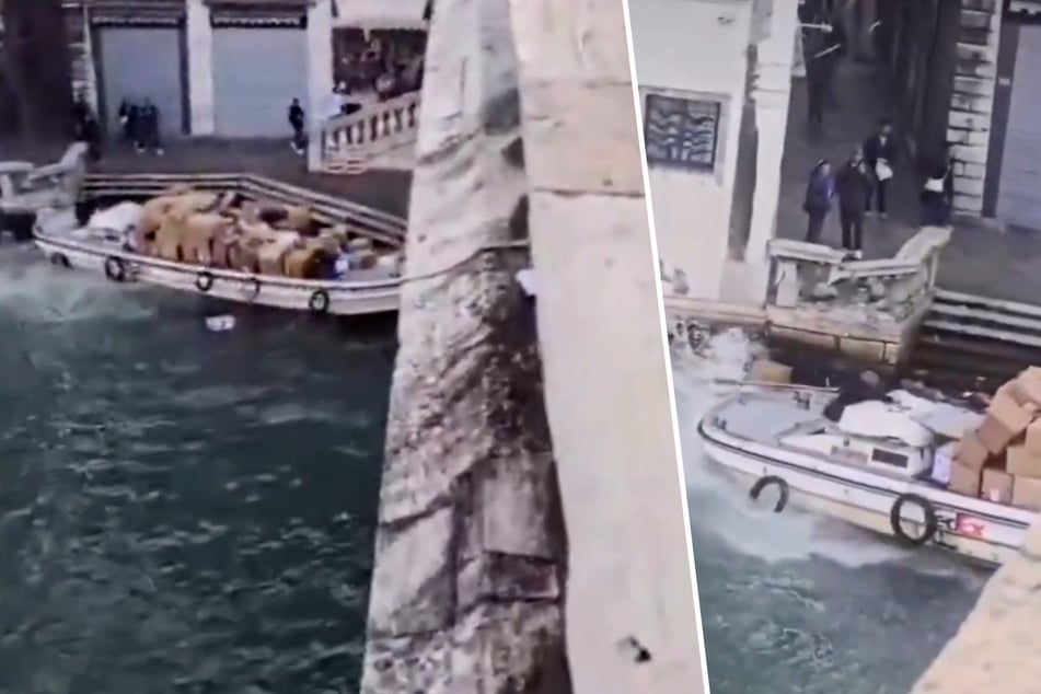 Geschenke-Klau vor Weihnachten! Frau kapert Paket-Boot und rammt Rialtobrücke