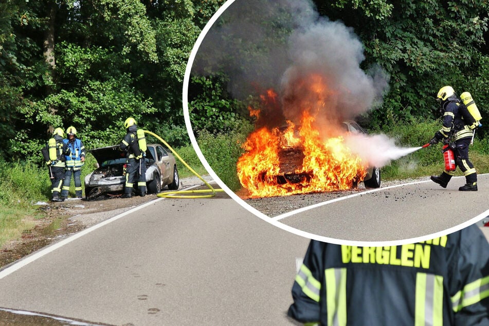 Porsche raucht während Fahrt: Kurze Zeit später steht er in Flammen!