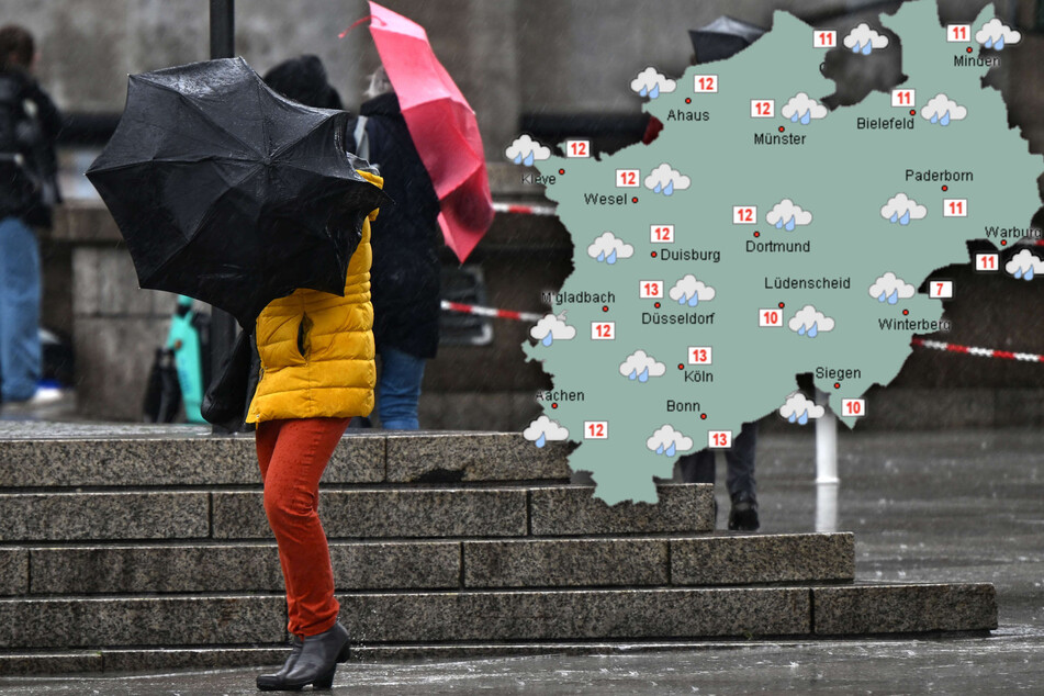 Fieses Wetter zum Jahresbeginn: Stürmische Böen und Regen in NRW