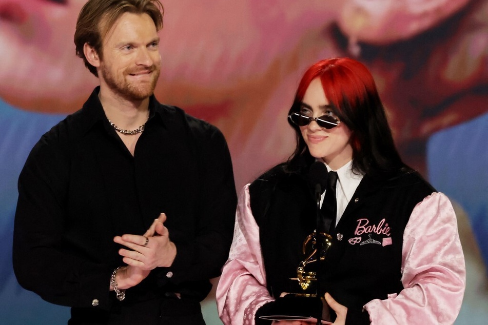 Billie Eilish and Finneas O'Connell accept the Song of the Year award for What Was I Made For? onstage during the 66th Grammy Awards on February 4, 2024, in Los Angeles, California.
