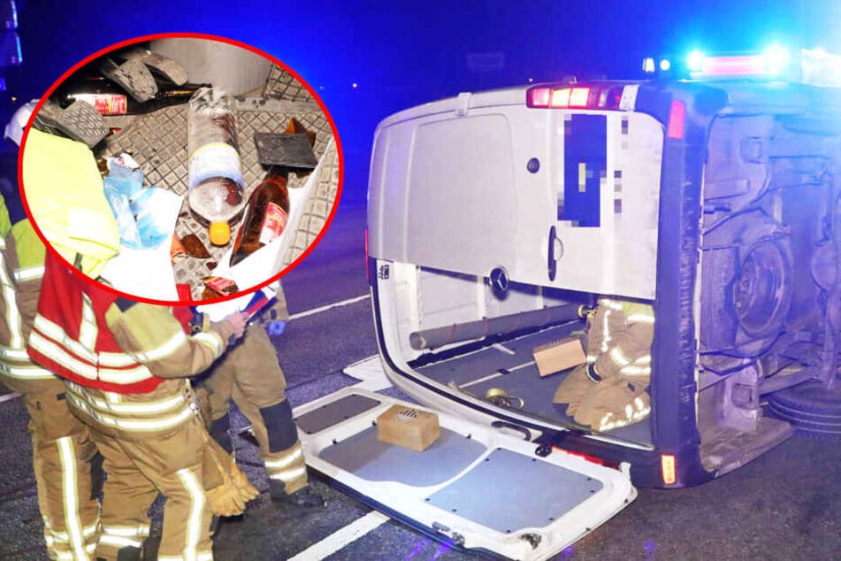 Heute keine Paket-Zustellung: Besoffener Transporter-Fahrer baut Unfall