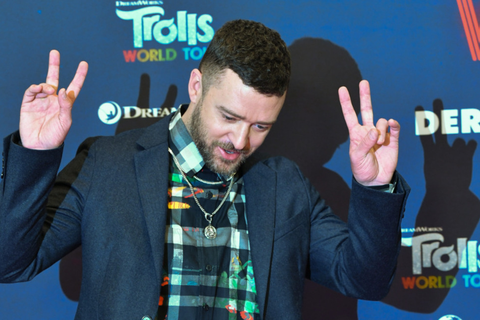 Justin Timberlake ist auch Schauspieler. Hier steht der Musiker beim Fototermin zum Kinofilm "Trolls World Tour" im Hotel Waldorf Astoria.