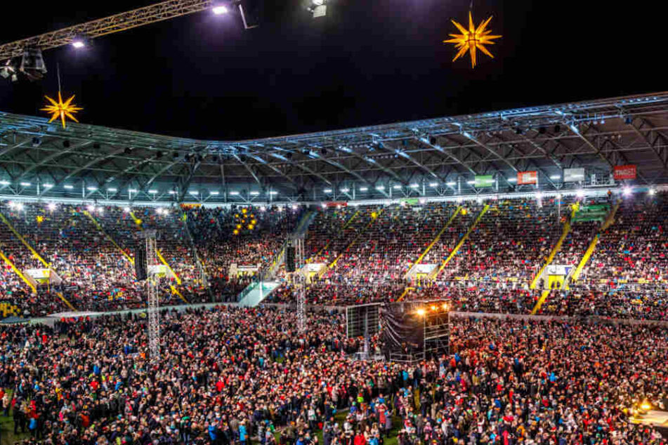 Auch in den vergangenen Jahren verzauberte der Kreuzchor im Stadion die Massen.