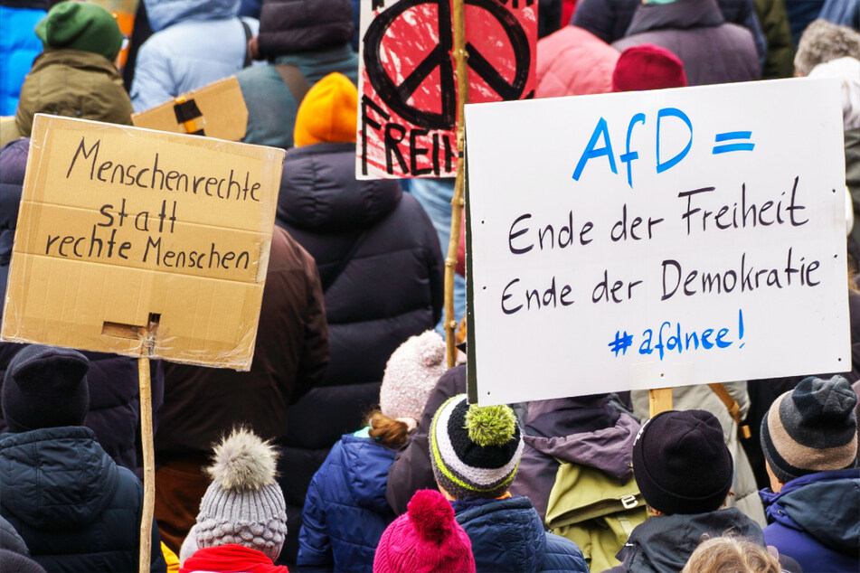 Mehr als 30.000 Menschen demonstrierten am 20. Januar in Frankfurt am Main gegen die AfD und Rechtsextremismus.