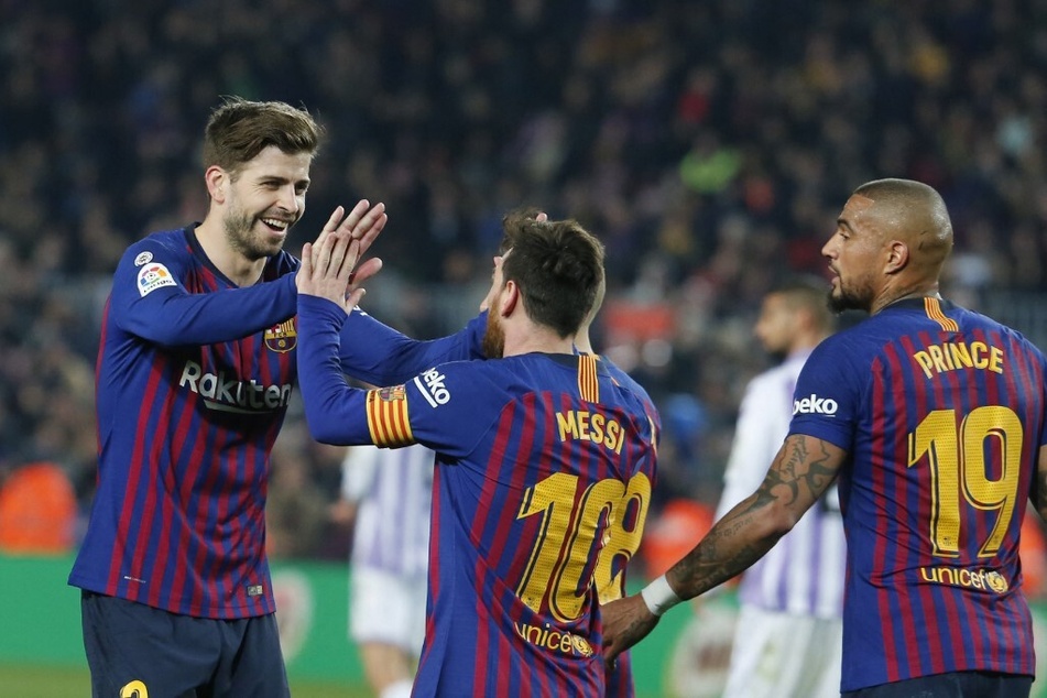 Gemeinsame Bilder von Superstar Lionel Messi (36, M.) und Kevin-Prince Boateng (36, r.) waren 2019 eine echte Rarität.
