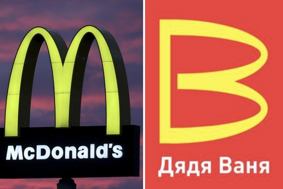 Fake-Logo! Bislang gibt es in Russland keine Fastfood-Kette namens "Onkel Wanja", die McDonald's beerben will.