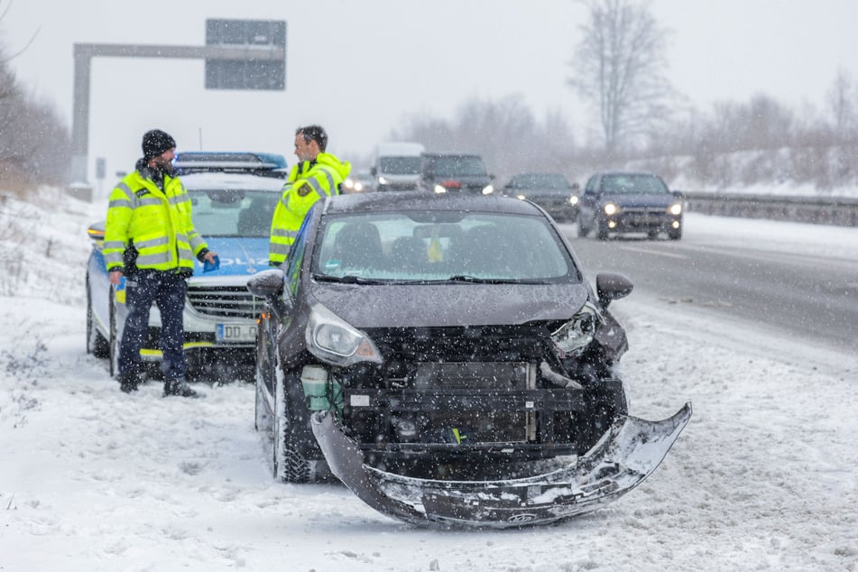 Auf der A4 geriet ein Auto ins Schleudern.