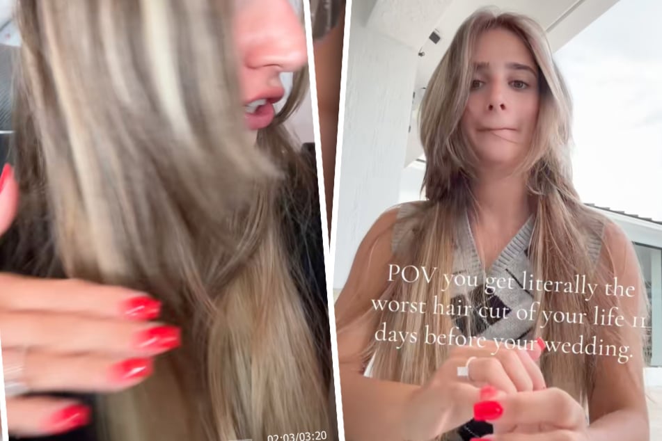 Chloë zeigt ihren völlig verkorksten Haarschnitt. Von einer leichten Stufung ist das meterweit entfernt.