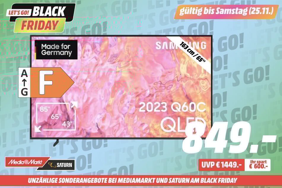 Samsung-Fernseher für 849 statt 1.449 Euro.