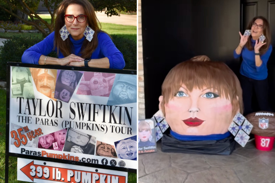 Artist Jeanette Paras has created a ginormous pumpkin that looks exactly like music icon Taylor Swift!