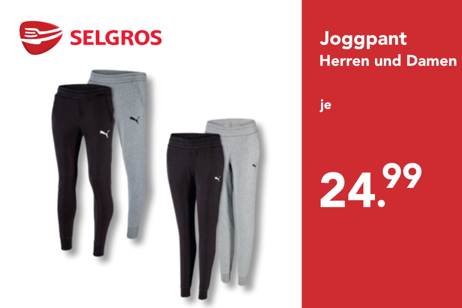 Puma Joggpant für Herren und Damen für 24,99 statt 34,99 Euro.