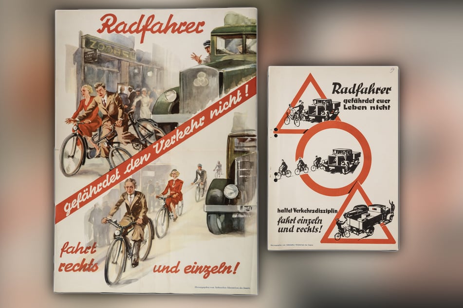 Den Slogan "Radfahrer - gefährdet den Verkehr nicht!" dachte sich das Sächsische Ministerium des Innern aus.