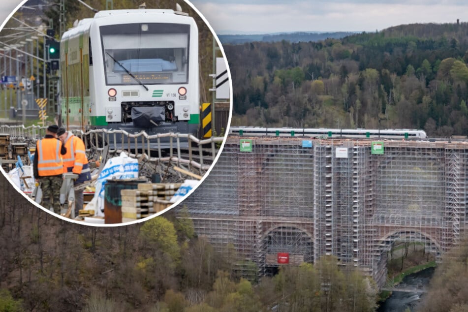 Vogtland: Gleis-Sanierung auf Elstertalbrücke bald abgeschlossen