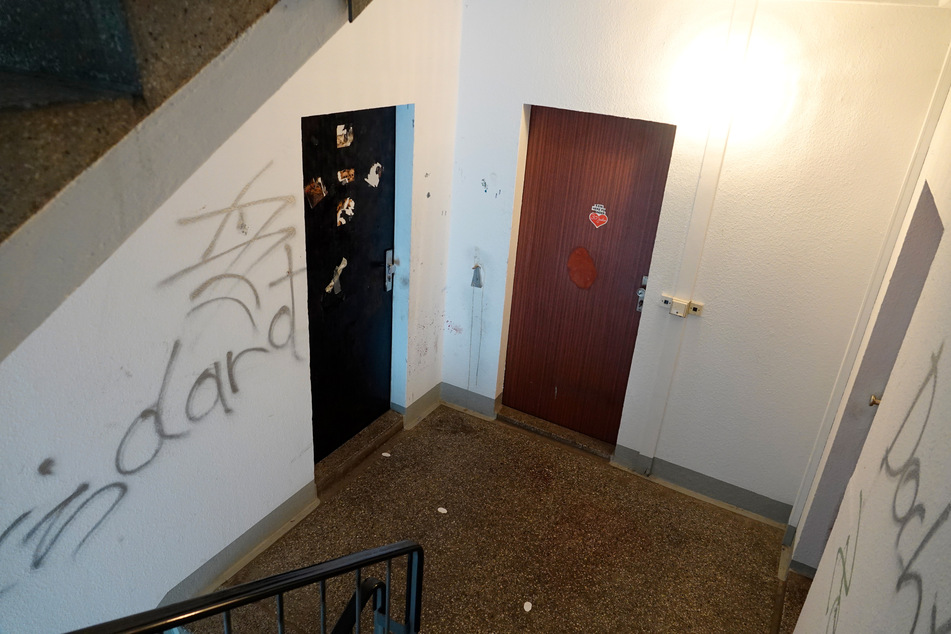Hier geschah die Bluttat: In einem Treppenhaus des Plattenbaus.