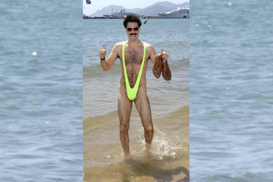 Mittels Fotomontage hat Aschenbach den AfD-Stadtrat in einen solchen Borat-Mankini gesteckt.
