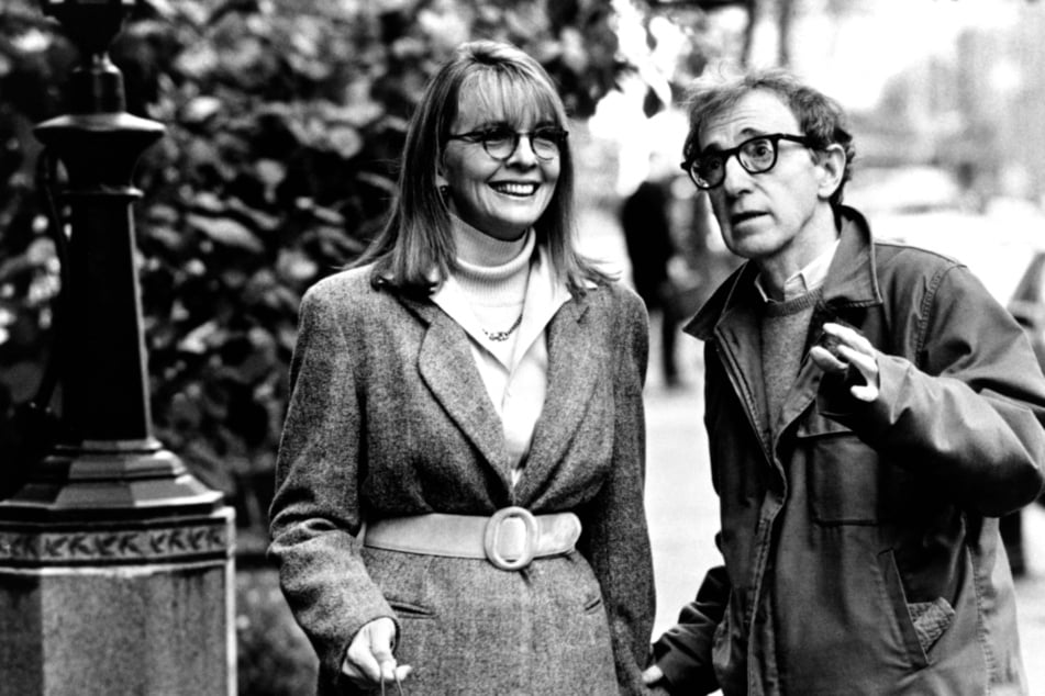 Diane Keaton and Woody Allen (r.) worked together on several films, including Annie Hall and Manhattan.