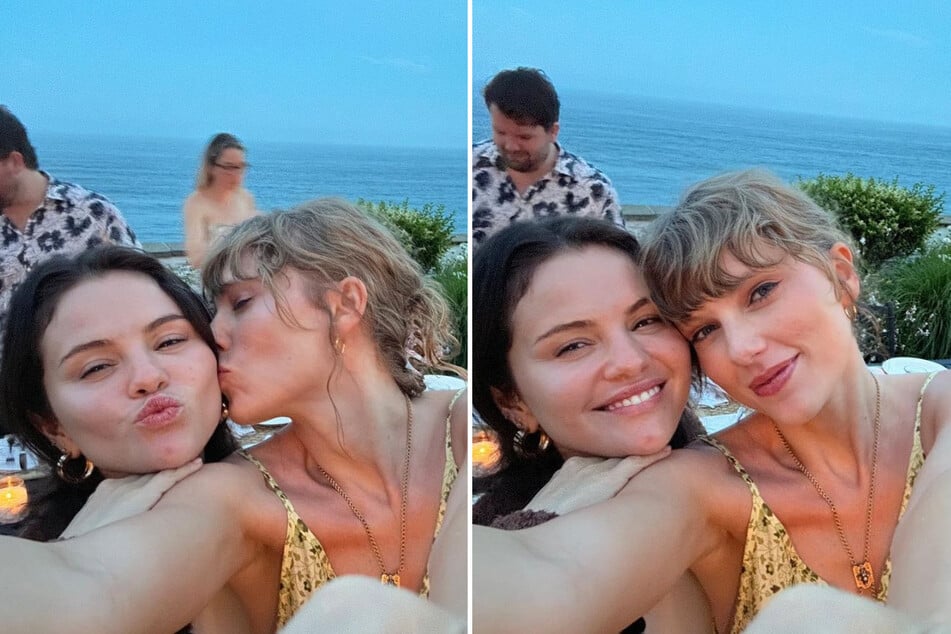 Selena Gomez (l) shared two new snaps with long-time BFF Taylor Swift on Saturday.